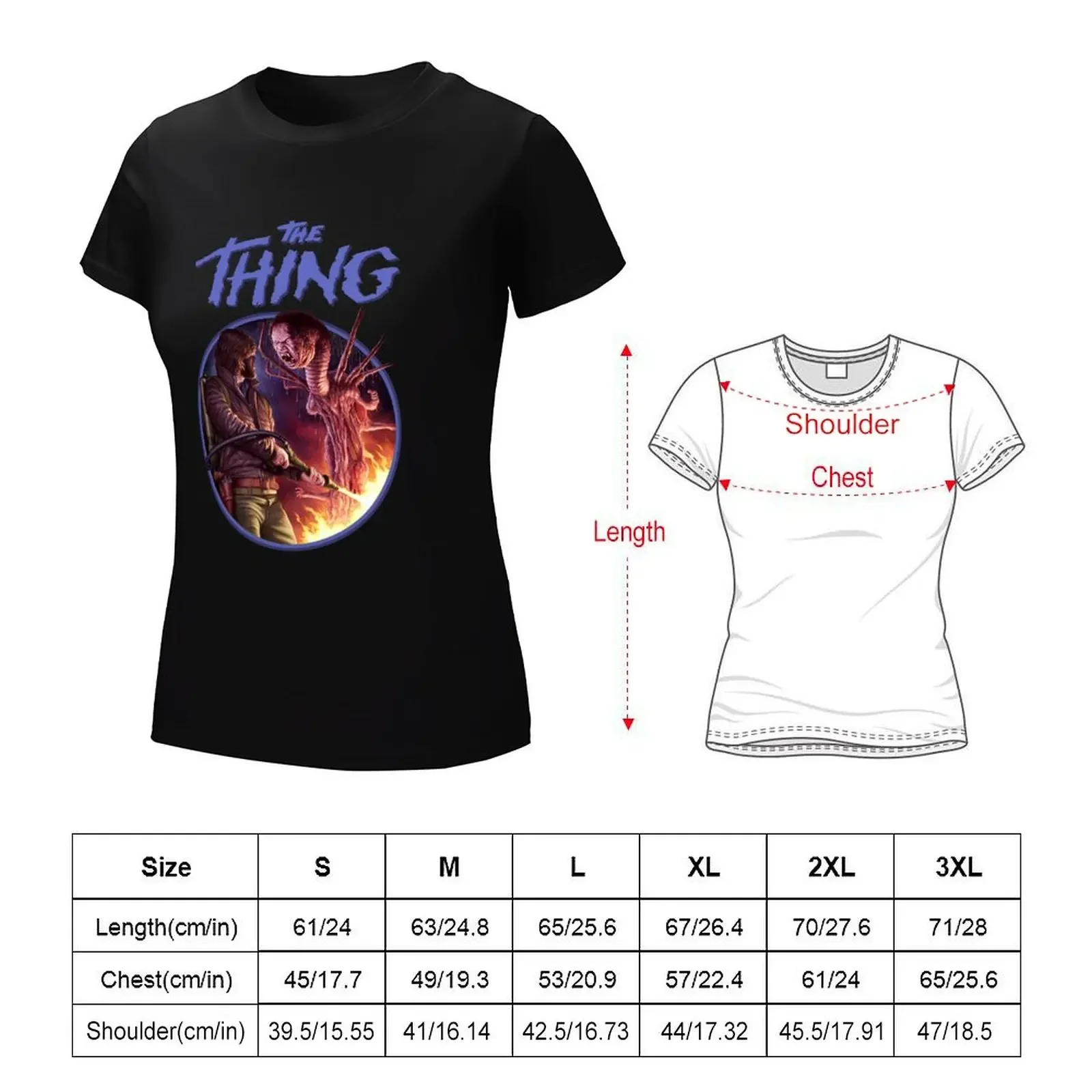 The Thing Retro T-shirt lady clothes funny Aesthetic clothing t-shirt dress for Women plus size