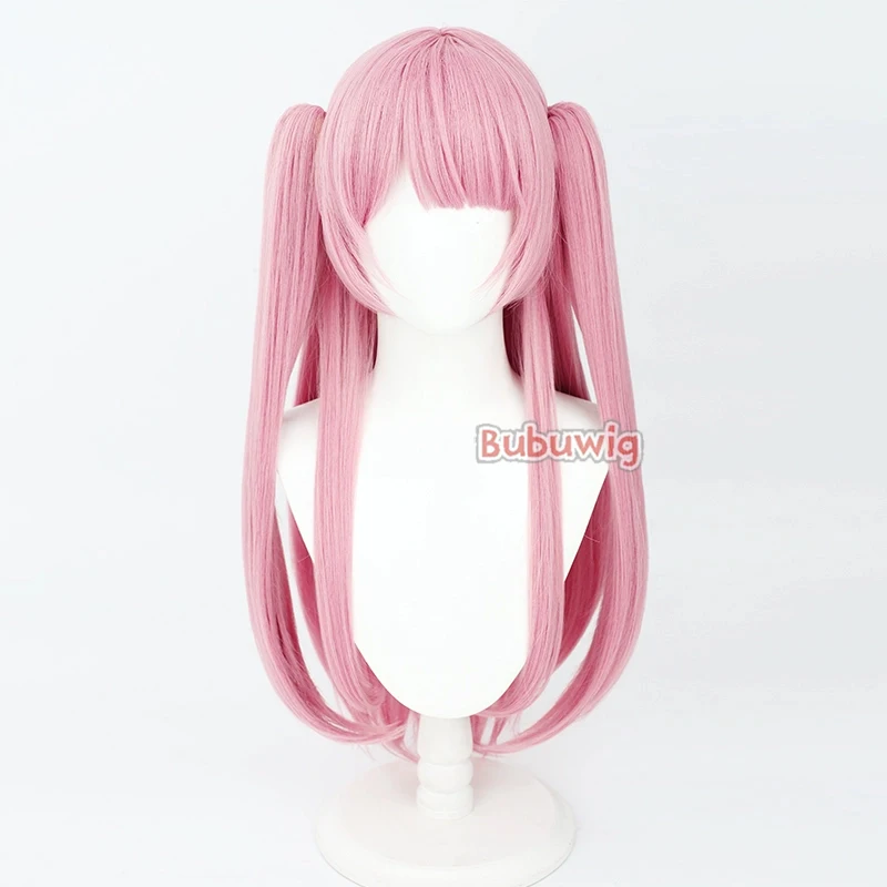 Bubuwig Synthetisch Haar Rosemi Lovelock Cosplay Pruiken Virtuele YouTuber Rosemi Lovelock 75 cm Lange Roze Paardenstaart Pruik Hittebestendige