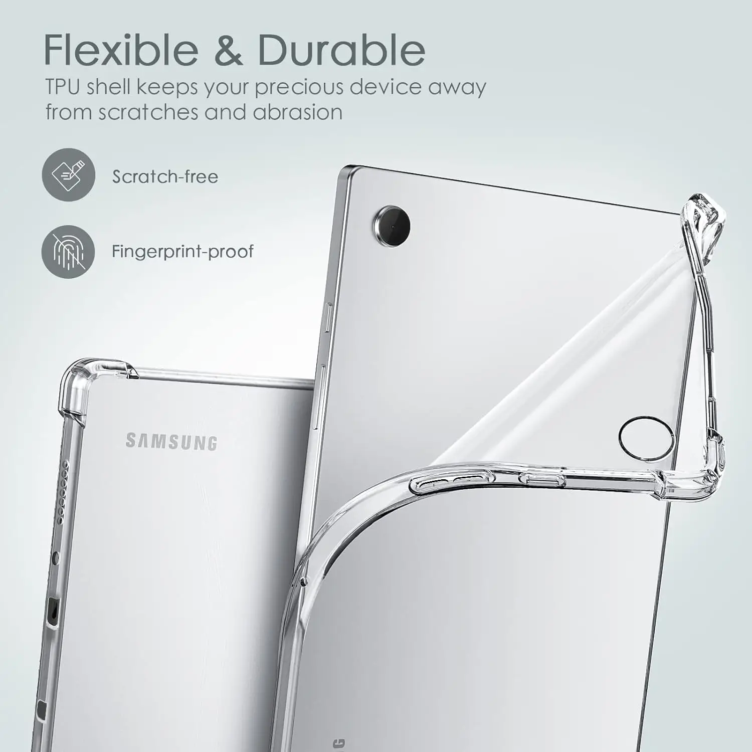 For Samsung Galaxy Tab A9 2023 8.7'' X110 Clear Case Flexible Soft TPU Transparent Protective Cover for Tab A9 Plus 11'' SM-X210