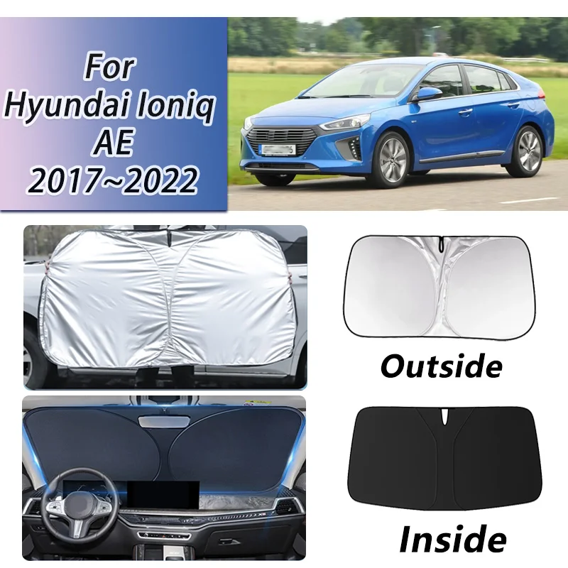 

Рефлекторный козырек для Hyundai Ioniq AE 2017 2018 ~ 2022 автомобильный козырек от солнца на переднее окно, инструмент для защиты от ультрафиолета, автомобильные аксессуары