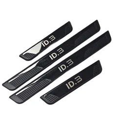 4PCS ABS Stainless Steel For 2020-2023 Volkswagen VW ID.3 Car Rear Back Door Sill Pedals Scuff Plate Decoration Cover