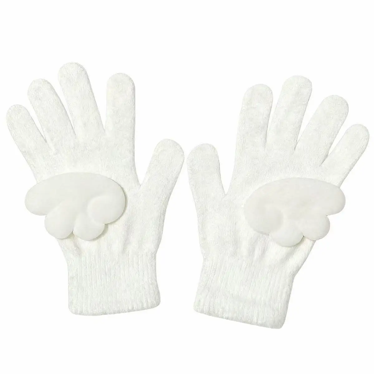 Rękawiczki zimowe damskie Kawaii Vintage Gothic Style Subculture Skrzydła Anioła Puszyste Rękawiczki Akcesoria Y2k Słodkie Kawaii