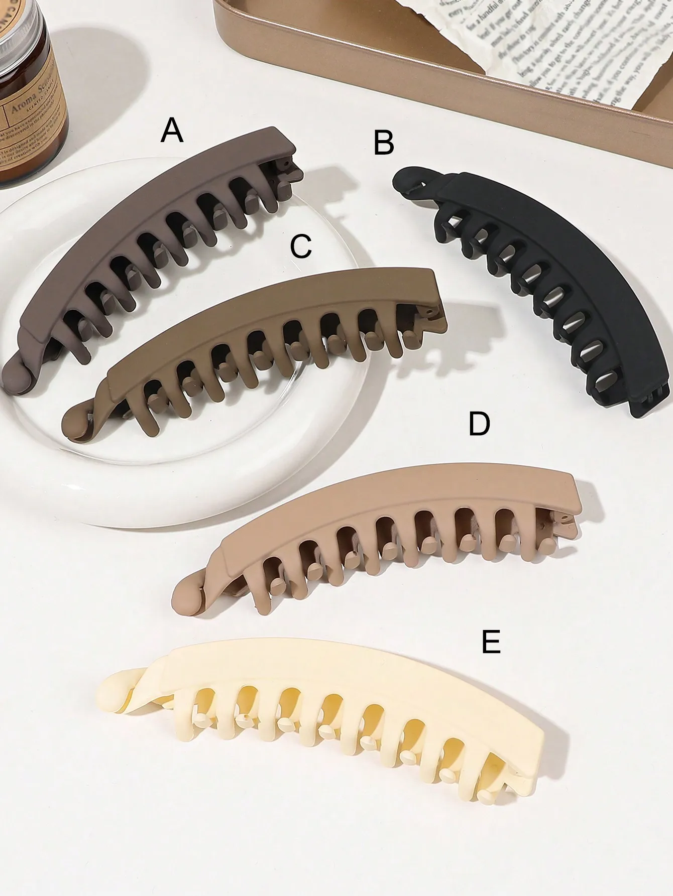 5 Stück Bananen-Haarspangen für Frauen, starker Halt, rutschfeste Haarklammern für dickes Haar, 12,7 cm, vielseitiger Haarschmuck als Geschenk – Detail 7