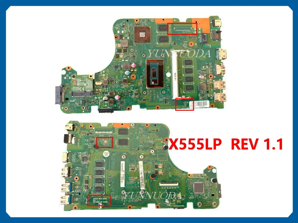 X555LP For  ASUS  X555LI  X555LP Laptop motherboard with i3 i5 i7 CPU V2G GPU 4G RAM  USB HDD board  100% tested