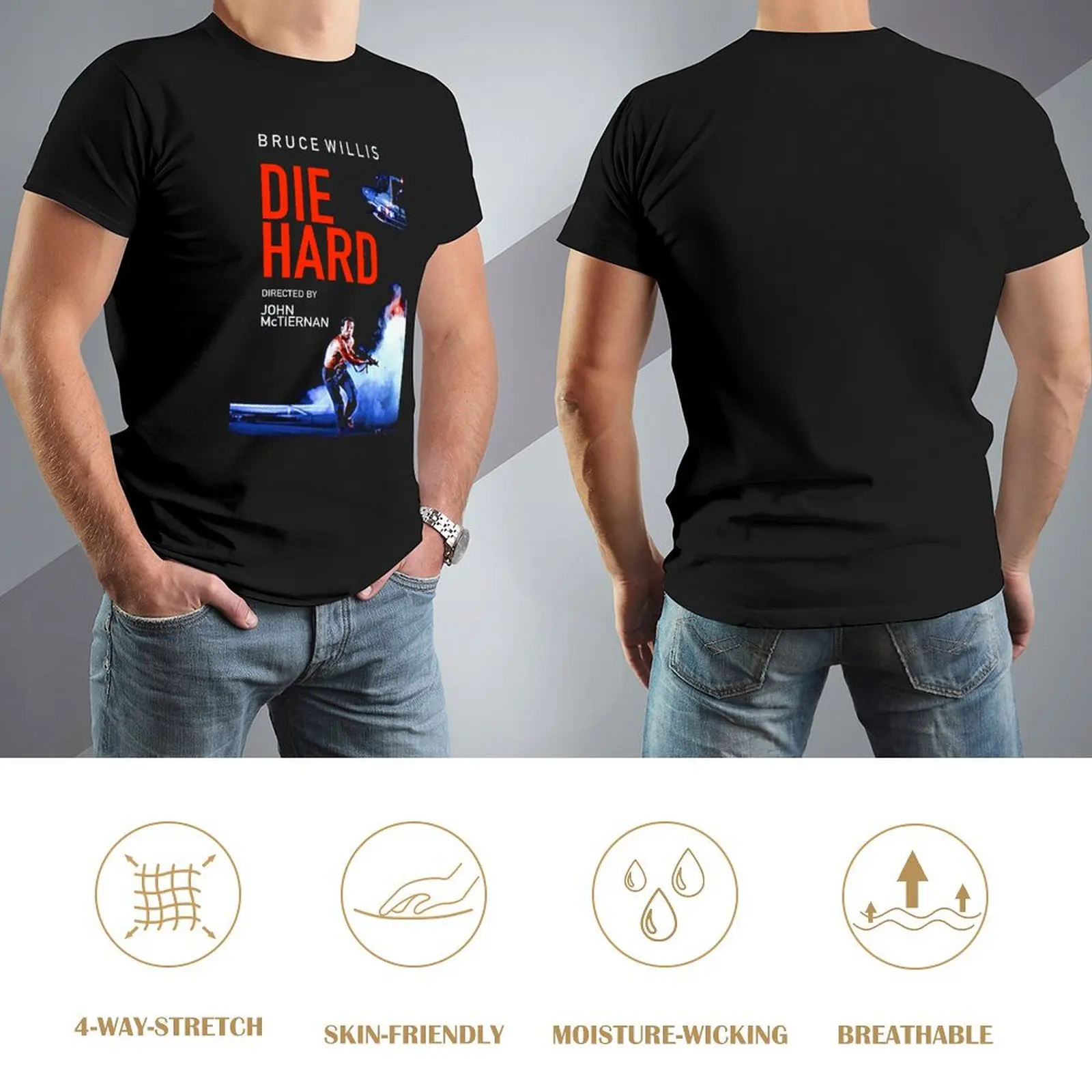 Die Hard 5 T Shirt Man Bruce Willis Movie Vintage Cotton T Shirts Summer Breathable Popular Tee Shirt Pattern Plus Size Clothing