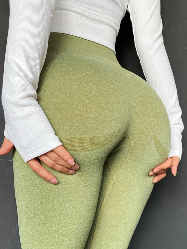 Rooftrellen-Leggings de fitness sem costura para mulheres, leggings de cintura alta, 10% elastano, jeggings