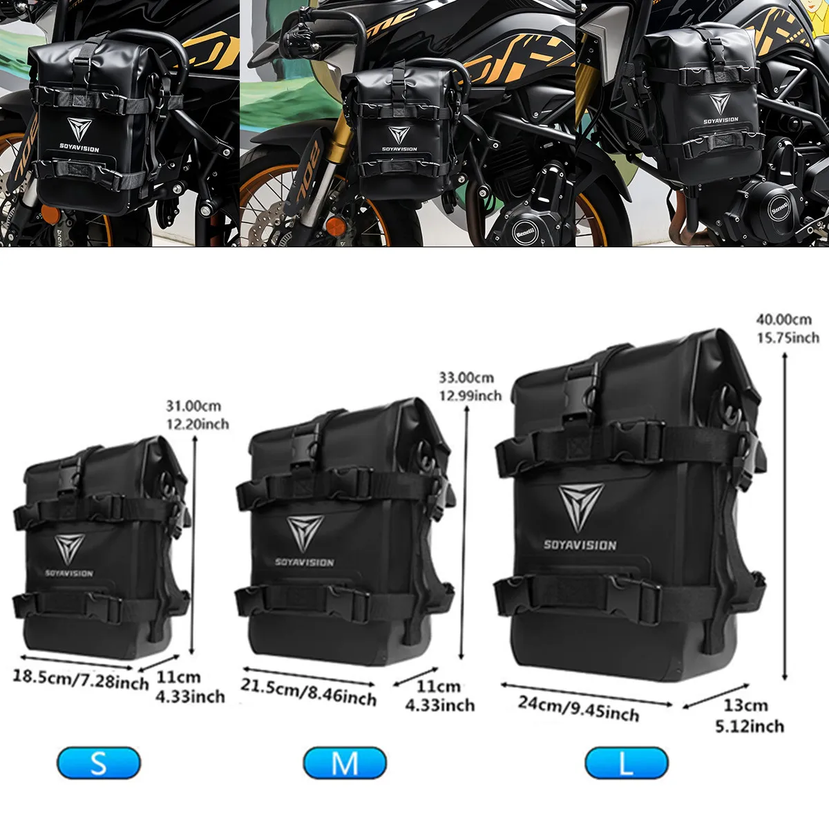 For BMW ADV For HONDA NC750X CB500X Motorcycle Frame Crash Bars Waterproof Bag Bumper Repair Tool Placement Bag Black/Green/Gray