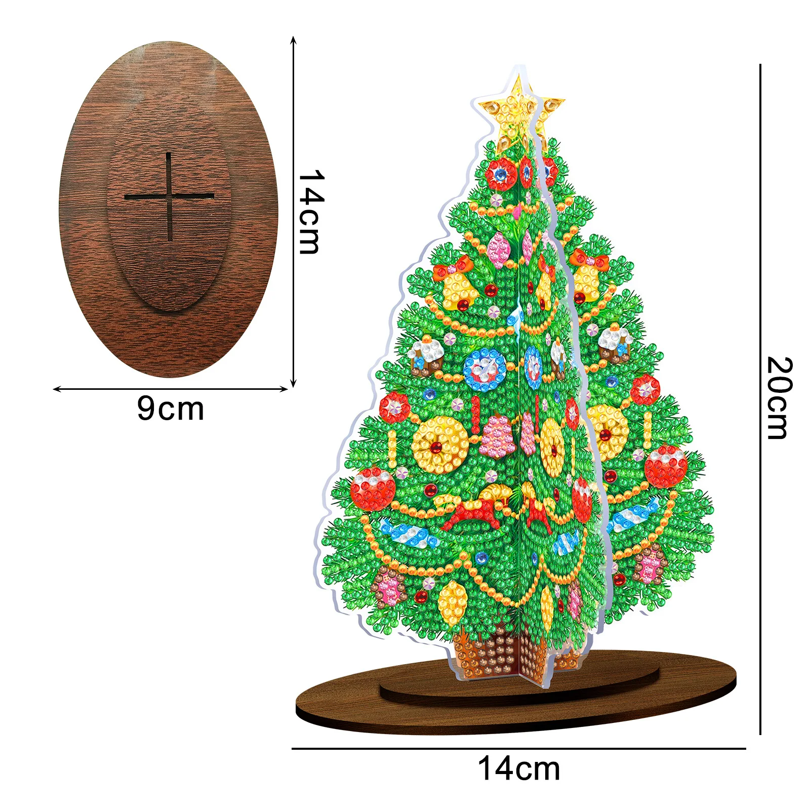 Diamond Painting DIY Christmas Set Up Body Ornaments Brand Cross-border New Point Diamond Painting Acrylic Desktop Ornaments