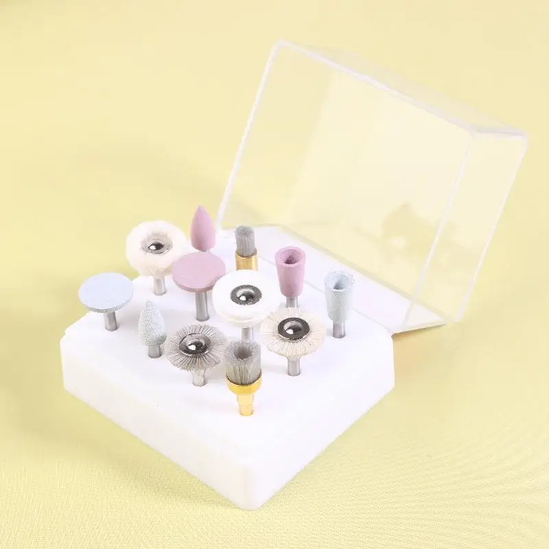 Nouvel ensemble de polissage mixte 12 pièces amélioré avec têtes de polissage en silicone et brosse - Obtenez un polissage haute brillance avec de la pâte à polir