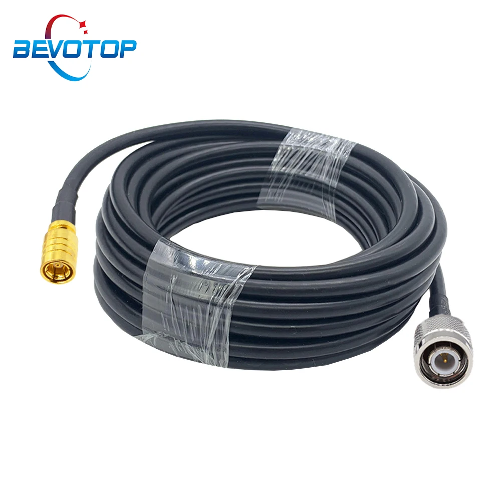 BEVOTOP TNC Male to SMB Female Straight RG58 Pigtail 50 Ohm RF Coaxial Cable RG58 Extension Cord Jumper 20CM~40M