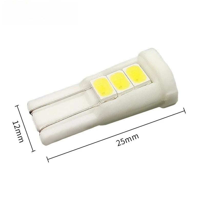 100 قطعة w5w led T10 السيراميك 8 SMD 5630 LED 194 168 501 إسفين الجانب لوحة ترخيص ضوء مصباح إسفين وقوف السيارات ضوء أبيض DC12V