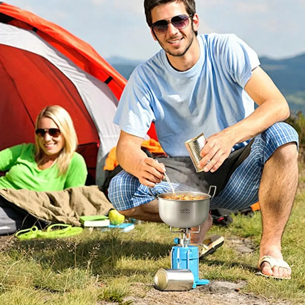 Titan-Campingtopf Reise-Geschirr Tragbarer 2L Camping-Suppentopf Backcountry-Essgeschirr für Rucksackreisen und Picknick-Ausrüstung – Detail 5
