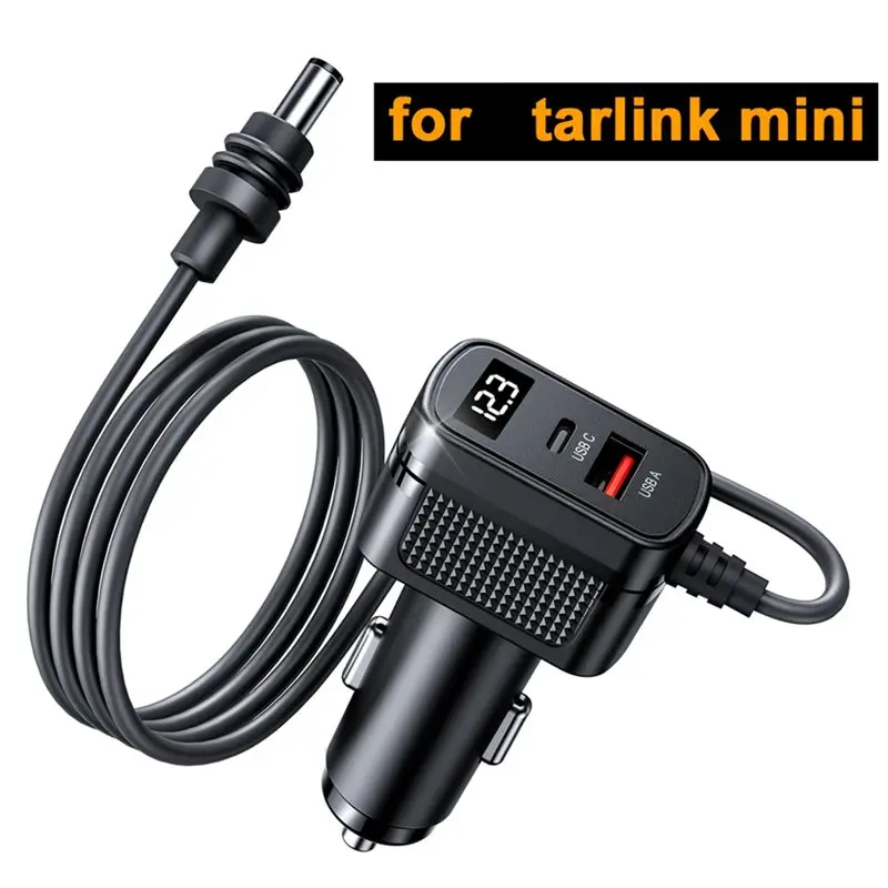 Fast Charging 3 Meter Mini Car Adapter 12-24V USB-A+ Type-C Interface For Starlink For Mini Accessories