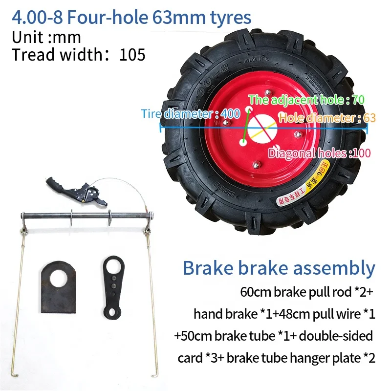 800kg gruppo di conversione dell\'asse anteriore posteriore a quattro ruote kit volante del motore del carrello modificato del veicolo a base piatta