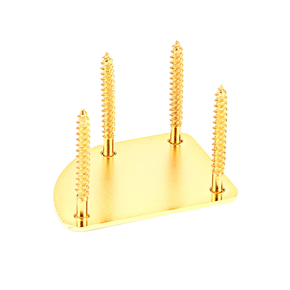 

1Set Premium Golden Guitar Neck Joint Plate Replacement Heavy Duty Metal Connecting Board for Electric Guitar Maintenance