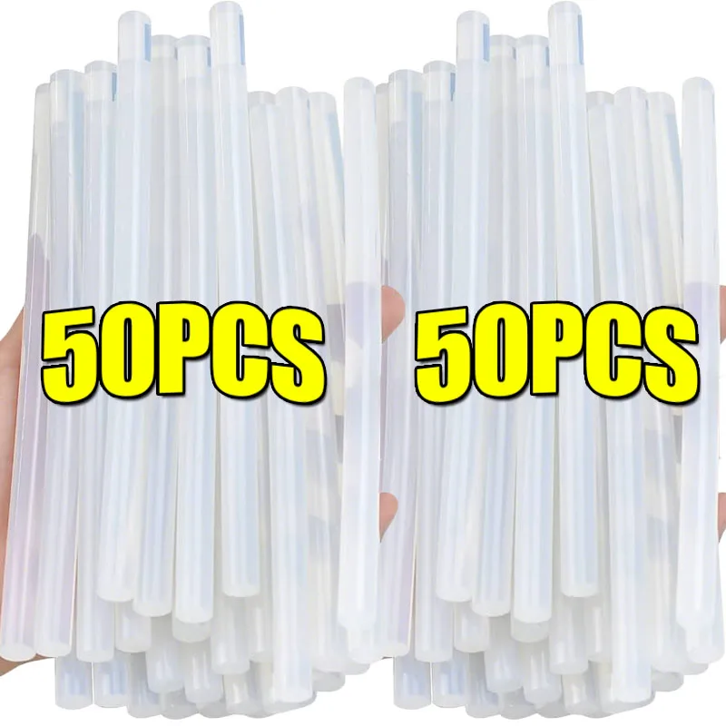 

50/1PCS Wholesale Strong Adhesive Transparent Hot Melt Glue Sticks for Electric Glue Gun DIY Craft Glue Stick Repair Kit Tools