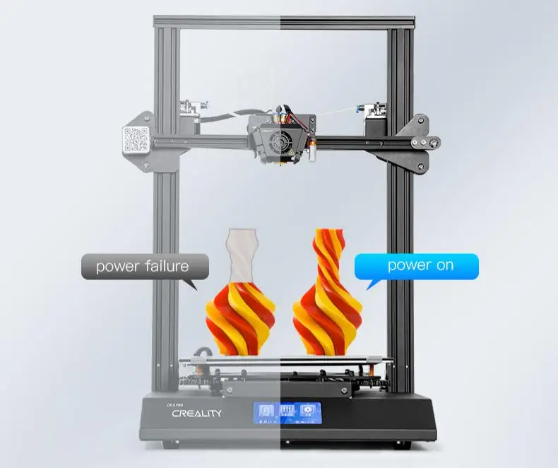 High quality  CR-X Pro Dual-color 3d Printing Home Printer With 2 Durable Metal Nozzle Extruders filament extrusion machine