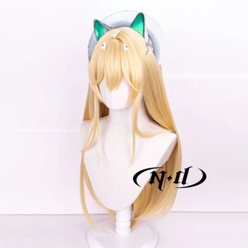 ND Rupee Winter Shopper Cosplay Pruiken Nikke Godin van de Overwinning Cosplay Lang Blond Haar Pruiken voor Game Comic Con Coser Synthetische
