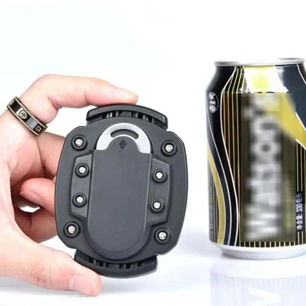 

Beverage Top Cutter 2 in 1 Multifunctional Can Opener Non-slip Effortless Bottle Opener Quick Black Corkscrew Soda