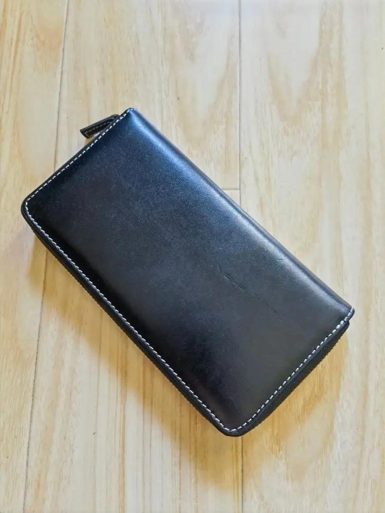 محفظة نسائية طويلة من الجلد الأصلي من EMMA، محفظة عصرية متطابقة الألوان