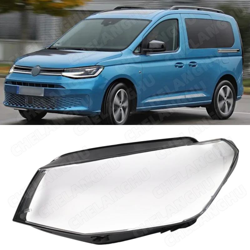 Front Headlight Cover For Volkswagen Caddy 2016 2017 2018 2019 2020 2021 2022 2023 2024 Car New Head Lamp Cap Headlamp Cover