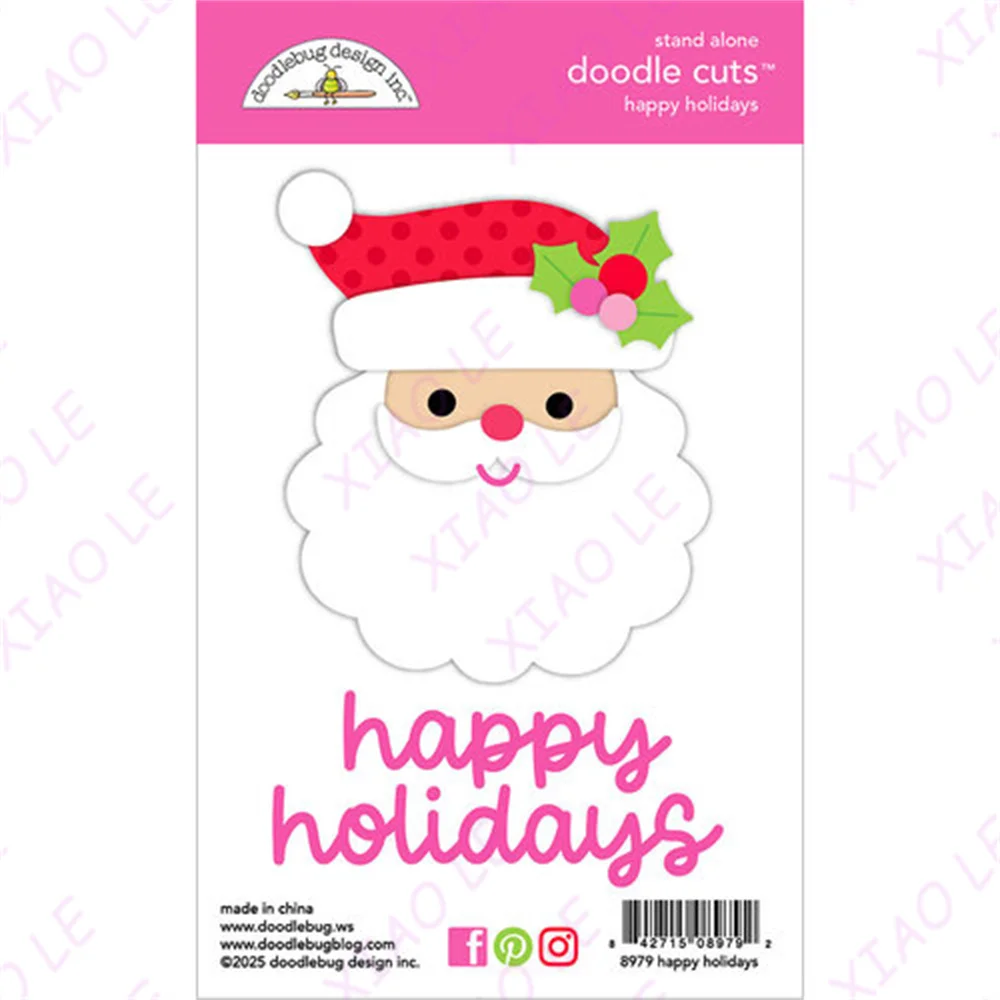 

Happy Holidays Metal Craft Cutting Die DIY Scrapbook Paper Diary Decoration Card Handmade Embossing New Product 2025