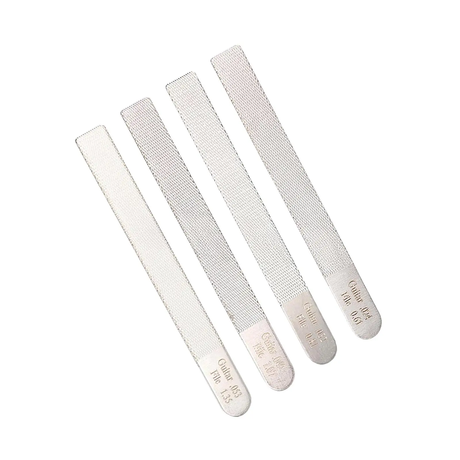 4Pcs Guitar Gauged Nut Slotting File Set, Professional Effective, Sturdy Guitar Nut files Luthier Tools Stainless Steel for Bass