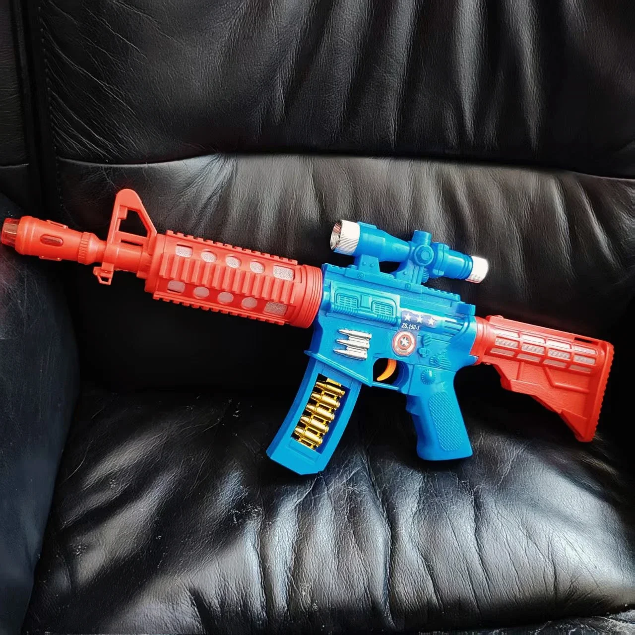 M416 AK47 karabin elektryczny podświetlany pistolet zabawka olśniewające diody LED lekki dźwięk walki pistolet zabawkowy dla dzieci prezent