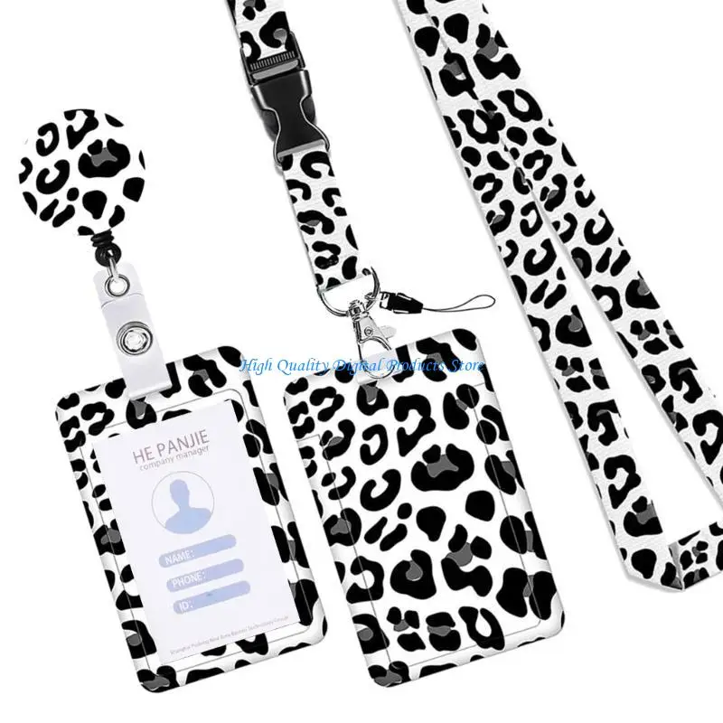 U2je nece lanyard с держателем значков карты с выдвижными идентификационными картами и съемным кормовым набором для офисной