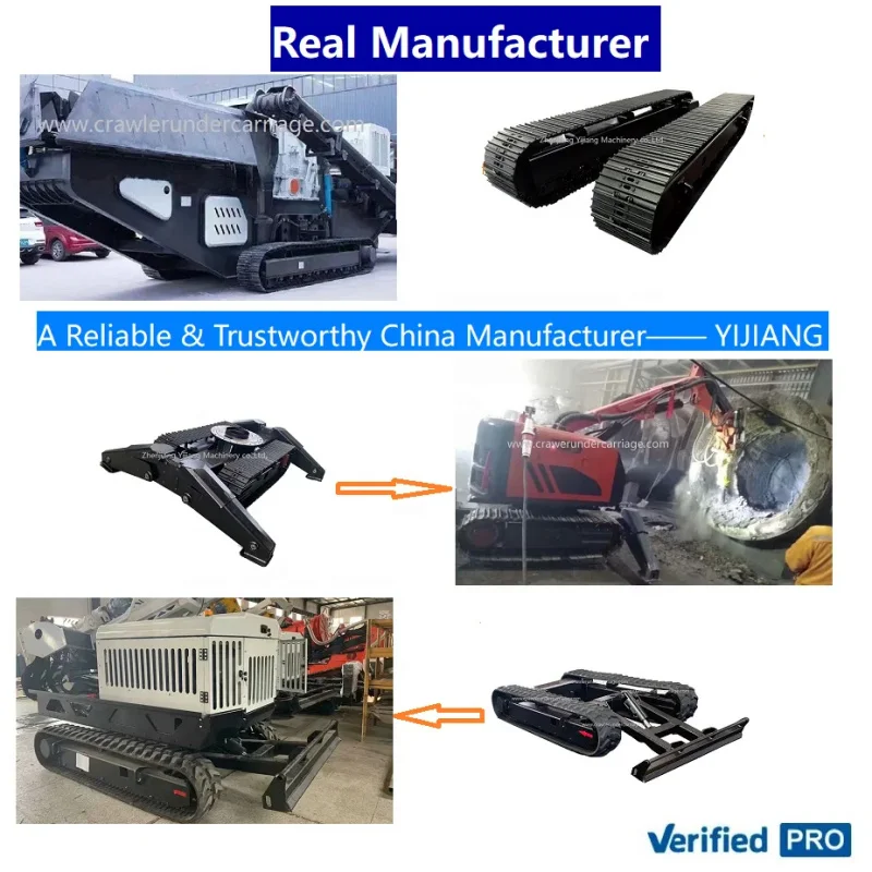 ISO9001 Custom Logo OEM/ODM Factory Direct Price Rubber Steel Track Undercarriage Chassis Mining Forestry Tunnel Engineering