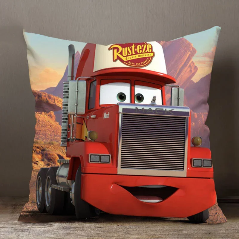 Disney Lightning McQueen Car  Pillow Case Cover Children Baby Girl Couple Cushion Cover Decorative Pillows Case Boy Gift 40x40cm