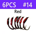 6 piezas talla 14 rojo