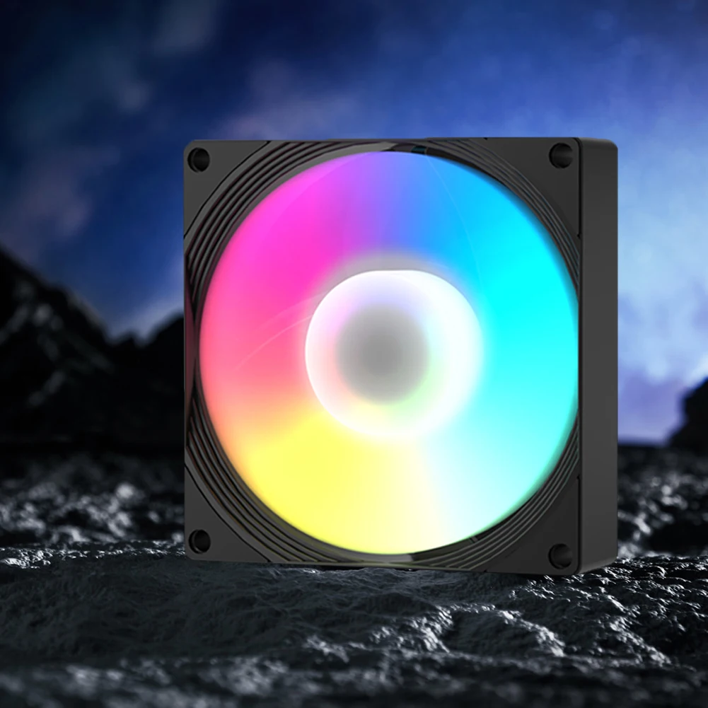 9 cm leiser PWM-Computerlüfter, 800–1800 U/min Geschwindigkeit, leiser Lüfter, 4-poliger RGB-PC-Lüfter für Computergehäuse und Flüssigkeitskühler