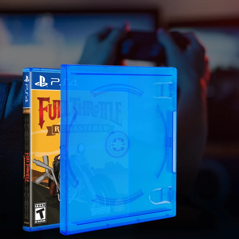 Replacement Game Disc Storage Case Transparent Blue DVD/CD Box Blu-Ray Single Carrying Case For for PS5 PS4 PS3 Playstation 3 4