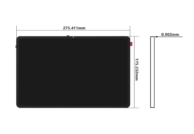 12.6-inch AMOLED display 1600 * 2560 high contrast MIPI interface 102pins tablet display