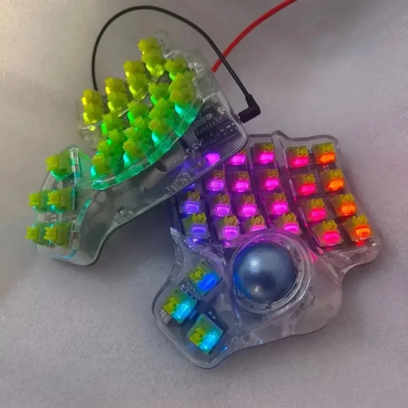 

Комплект разделенной клавиатуры Charybdis, проводной акриловый прозрачный чехол, RGB-клавиатура 4x6/3x6/3x5, аксессуар для игровой клавиатуры Charybdis Mini/nano