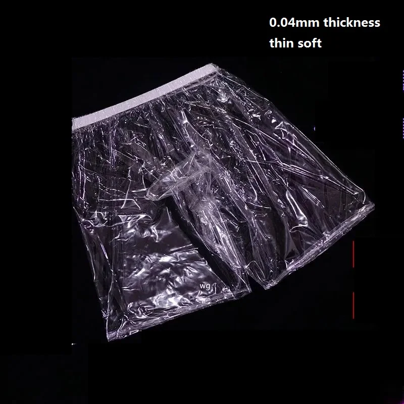 

Handmake Man's Clear Transparent PVC Shorts With Penny ABDL Antibacterial Waterproof Soft Pants