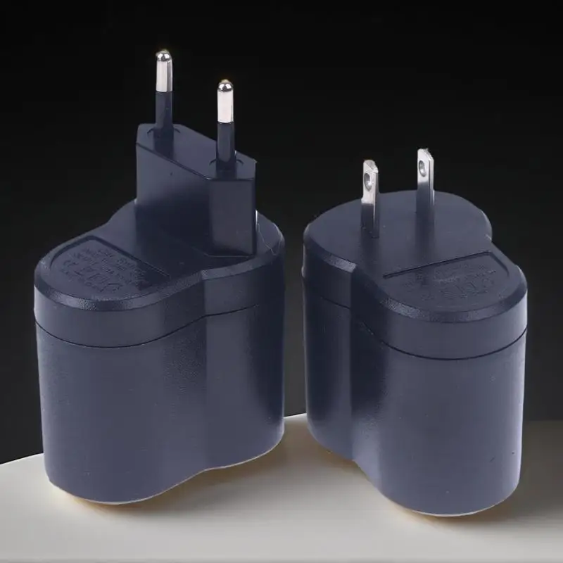 شاحن السيارات: يحول التيار المتردد 220 فولت إلى تيار مستمر 12 فولت باستخدام محول ولاعة السجائر في السيارة، قابس الاتحاد الأوروبي والولايات المتحدة