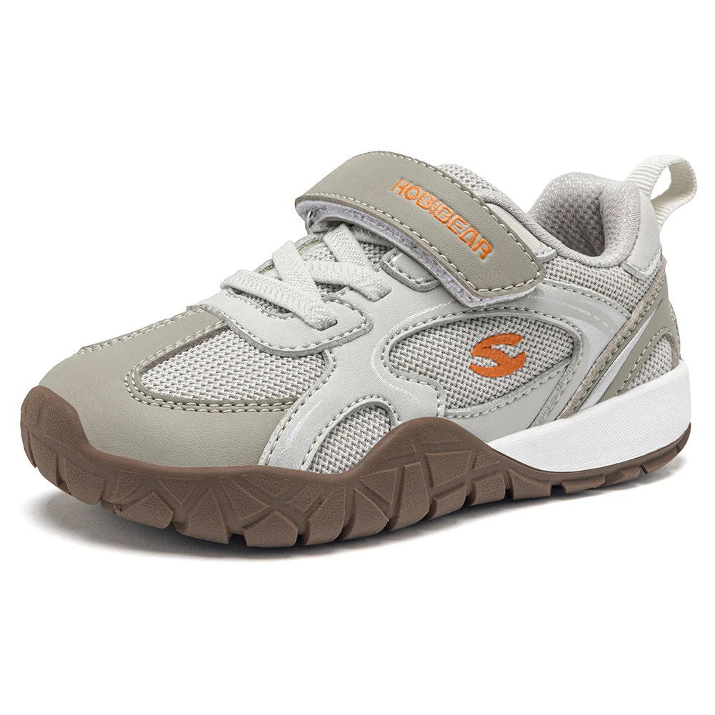 HOBIBEAR Kinder-Sneaker mit breiter Zehenbox, Klettverschluss, rutschfeste Wanderschuhe, Kunstleder-Mesh, Outdoor-Sneaker für Kleinkinder – Detail 8