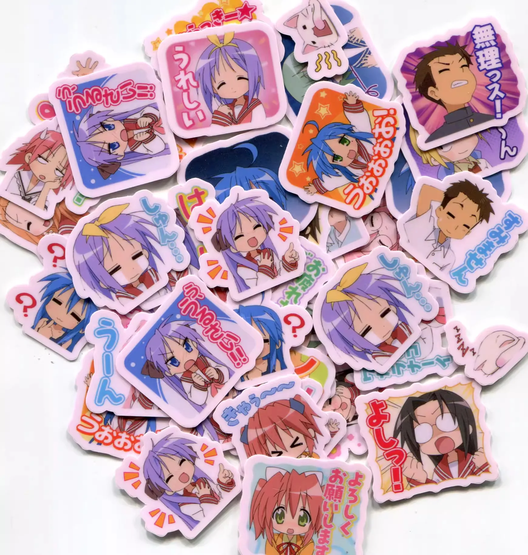 40pcs/pack Lucky Star Izumi Konata  Kagami 2-3cm waterproof sticker