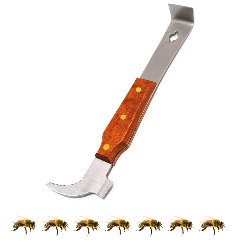 

Metal Hive Tool Dual Function Tools Beehive Pry Bar Comb Frame Lifter Hive Hooked Heavy Gauge Open Hive Boxes Separate Frame