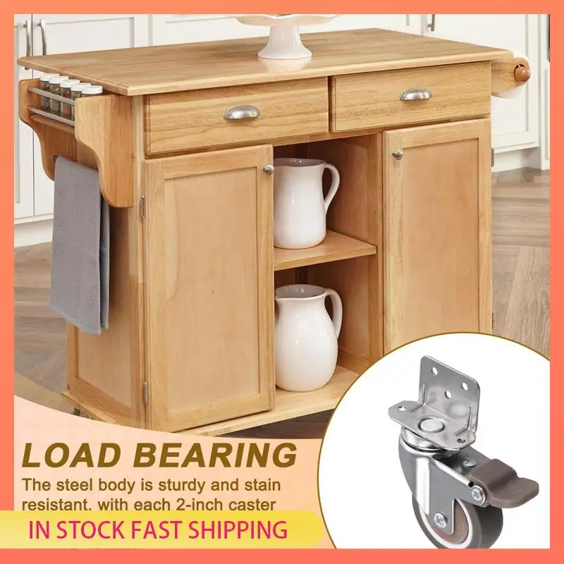 AA05 Side Mount Casters, 2 Inch Furniture Wheels, Lshaped Rubber Casters Set Of 8, 360-Degree Locking Swivel Top 8Pack