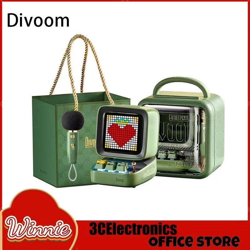 

Divoom Speaker Retro Pixel Art Bluetooth Portable Ditoo Mic Plus Sound Led Lighting Alarm Clock Diy Home Cute Sound BirthdayGift