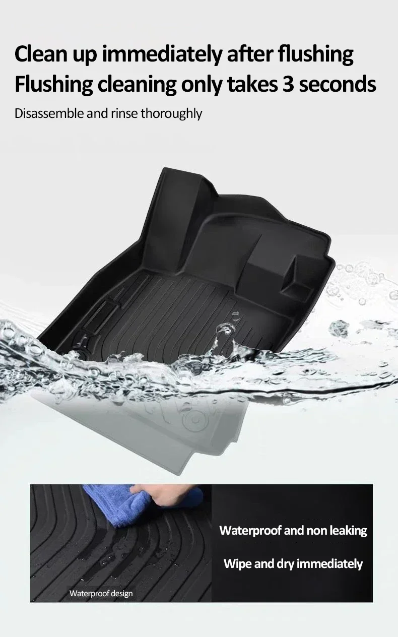 LHD Car Floor Mats for Peugeot 408 408X P54 2022 2023 2024 Car Foot Waterproof Pads Custom Liner Mat Anti-dirt Pads Accessories