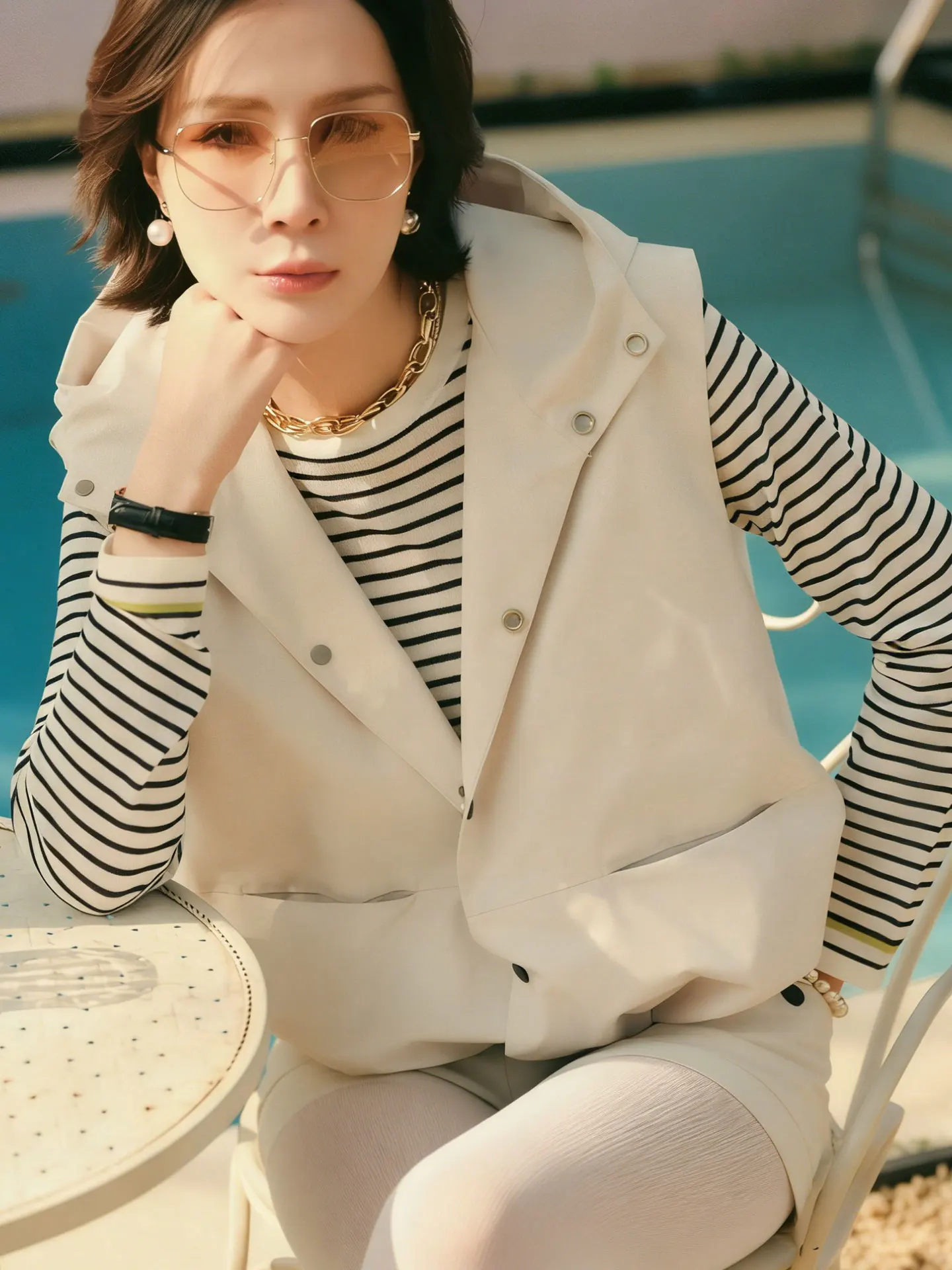 

Элитный европейский спортивный жилет с капюшоном на одной пуговице, свободный крой, верхняя одежда для многослойных образов, весна-лето, модный женский шелковый жилет