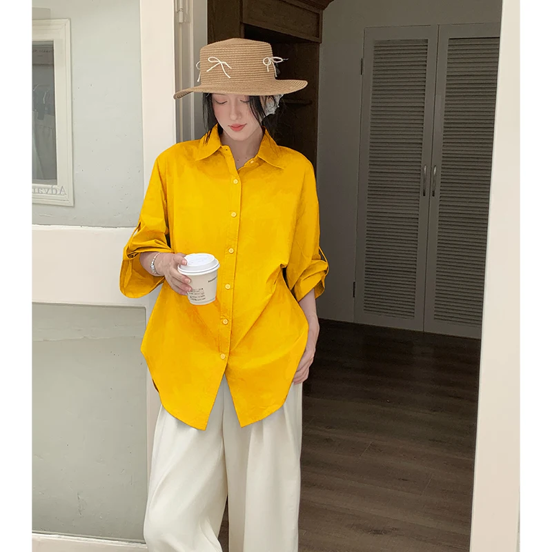 ใหม่ Elegant สีทึบอารมณ์เสื้อผู้หญิงฤดูร้อนใหม่โปโลแขนสั้นเดี่ยว Breasted เสื้อสเวตเตอร์ถักแฟชั่น Casual Top