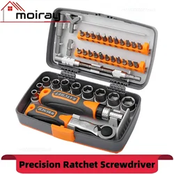 38 Pcs Precision Ratchet Screwdriver Torque Wrench Set with Magnetic Torx Phillips Bits Socket Combo Kit DIY Repair Tools