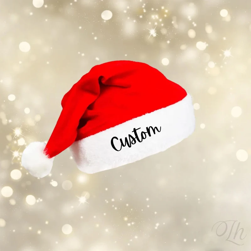

Personalized Santa Claus Hat Adult and Kid Santa Claus Hat Custom Christmas Hat with Name DIY Decorations Christmas Gifts