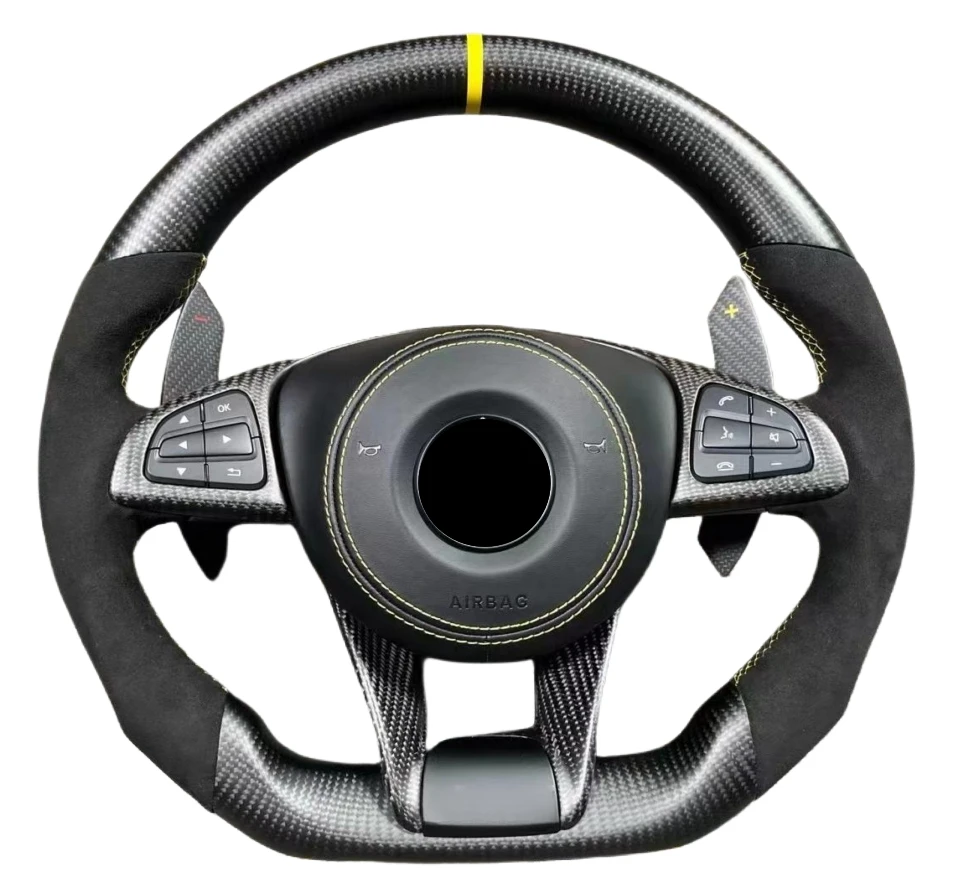 

For Mercedes-Benz AMG W205 C63 W213 E63 W463 G500 G350 G55 G63 W205 W222 W204 Old Model to New Carbon Fiber Steering Wheel