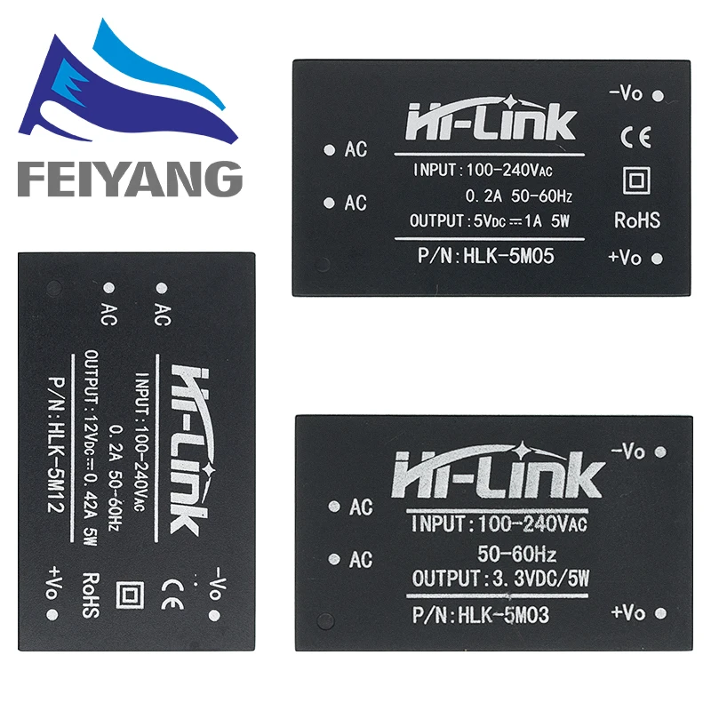 HLK-5M05 HLK-5M03 HLK-5M12 5W AC-DC 220V do 12V/5V/3.3V Buck Step Down moduł zasilania konwerter inteligentny